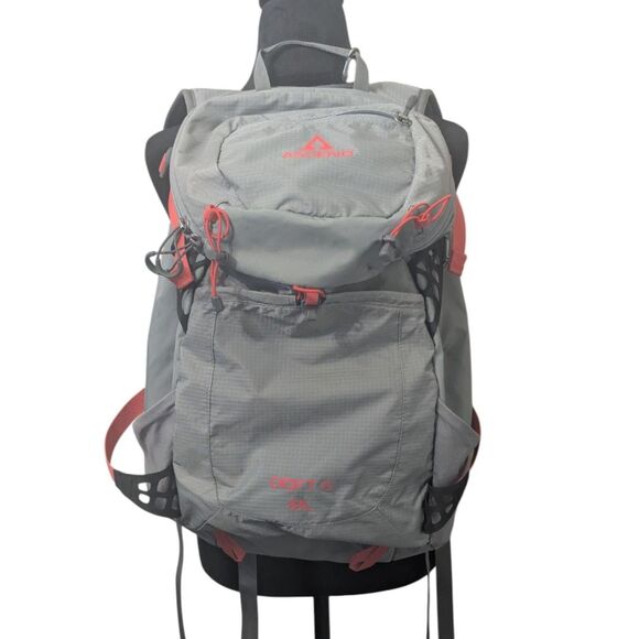 Ascend "Drift 33L" Hiking Backpack with Hydration Pack, Gray & Coral - Picture 1 of 6